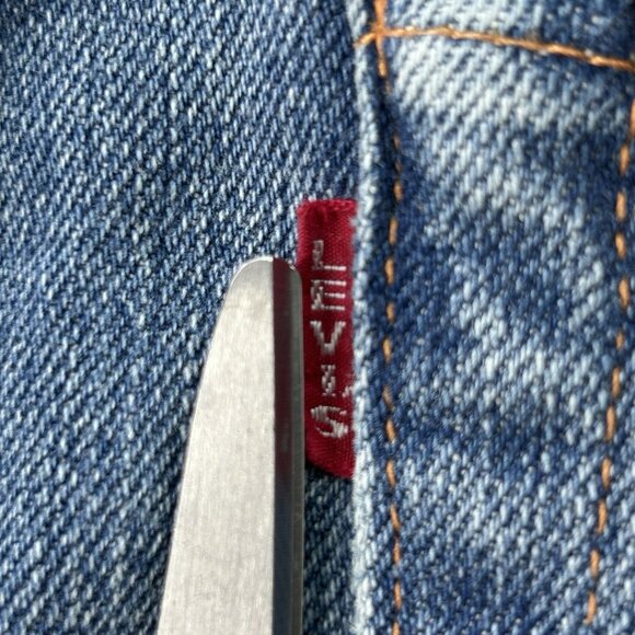 Levis Women’s 26 701 LVC 1950 Selvedge Jean High Waist Patchwork Big E Denim - Picture 6 of 14